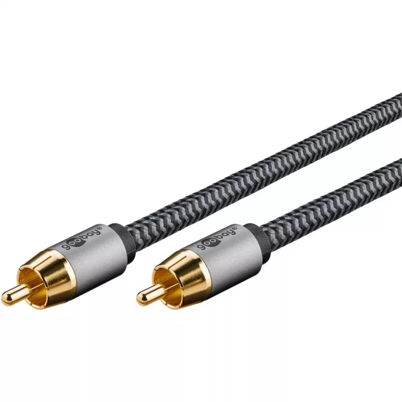 Goobay 65296. Ligação 1: RCA, Conector 1 sexo: Macho, Ligação 2: RCA, Conector 2 sexo: Macho, Material do cabo: Cobre,