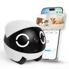 Enabot ROLA Mini robô companheiro para animais de estimação, laser, 5000 mAh, branco/preto