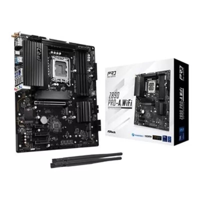 Motherboard ASRock Z890 Pro-A WiFi — Intel Z890, LGA 1851, ATX, DDR5, 4x DIMM, 256GB, Wi-Fi 6E, 2.5Gb LAN