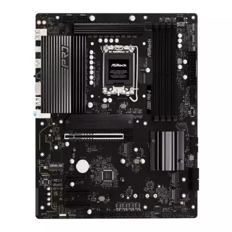 Motherboard ASRock Z890 Pro-A ATX — chipset Intel Z890, LGA 1851, DDR5, 4x DIMM, 256 GB, 2.5Gb LAN, PCIe Gen5