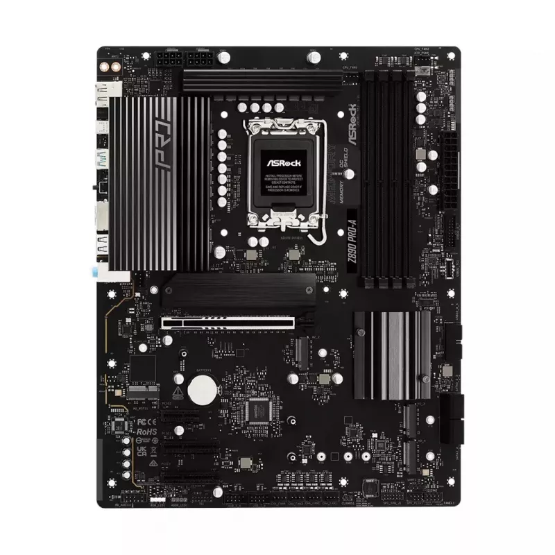 Motherboard ASRock Z890 Pro-A ATX — chipset Intel Z890, LGA 1851, DDR5, 4x DIMM, 256 GB, 2.5Gb LAN, PCIe Gen5