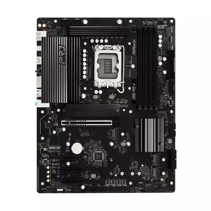 Motherboard ASRock Z890 Pro-A ATX — chipset Intel Z890, LGA 1851, DDR5, 4x DIMM, 256 GB, 2.5Gb LAN, PCIe Gen5