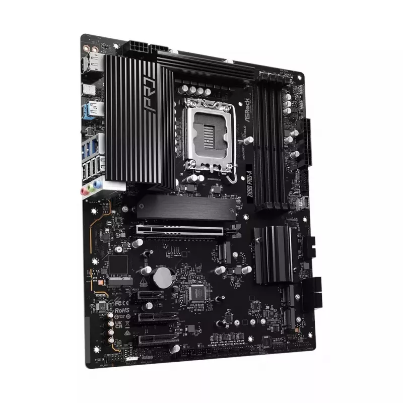 Motherboard ASRock Z890 Pro-A ATX — chipset Intel Z890, LGA 1851, DDR5, 4x DIMM, 256 GB, 2.5Gb LAN, PCIe Gen5