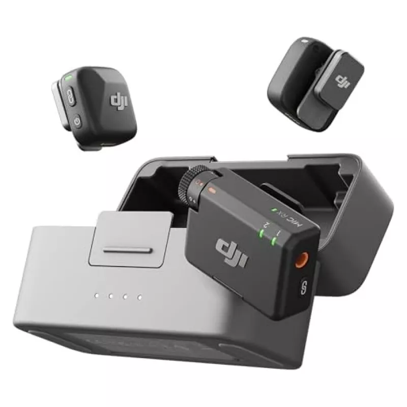 DJI Mic Mini (2 TX + 1 RX + estojo de carregamento) kit de microfone sem fios - cinzento escuro
