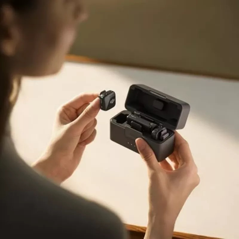 DJI Mic Mini (2 TX + 1 RX + estojo de carregamento) kit de microfone sem fios - cinzento escuro