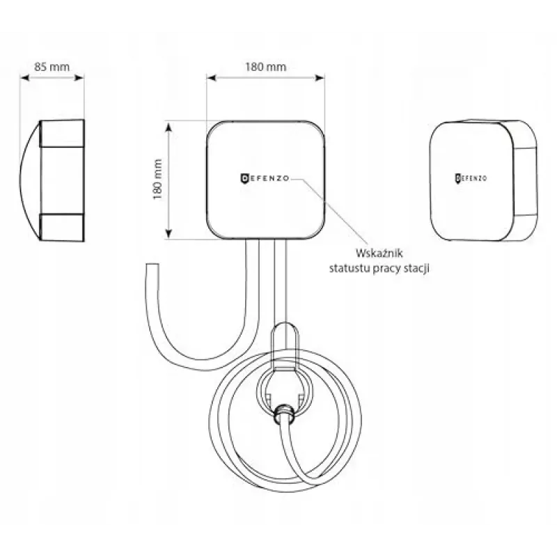 Wallbox DEFENZO Home AC11 DEF1016 11 kW estação de carregamento EV monofásica, Type 2, 16 A, IP54