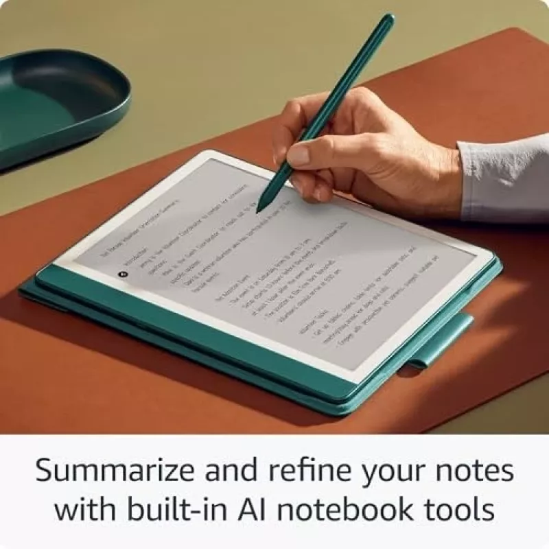 Ebook New Kindle Scribe - lançamento 2024 10.2 sem reflexos 64GB Wi-Fi (sem anúncios no ecrã de bloqueio) com Premium Pen Tungsten
