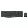 Logitech MK235 conjunto de teclado e rato sem fios durável em cinzento
