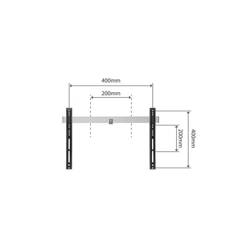 Suporte de parede para TV One For All WM 6411 Preto Prateado