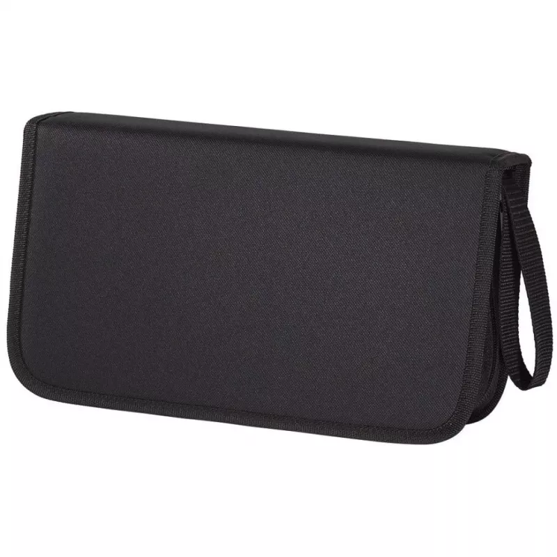 Bolsa Hama em nylon 104 CDs, 104 discos, preto, nylon