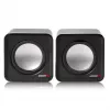 Altifalantes para PC 2 vias Audiocore AC870 B — 3 W RMS, alimentação USB com fios, entrada de 3,5 mm, 2.0 canais