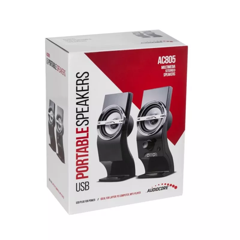 Audiocore AC805 altifalantes estéreo 2.0 PC 6W preto
