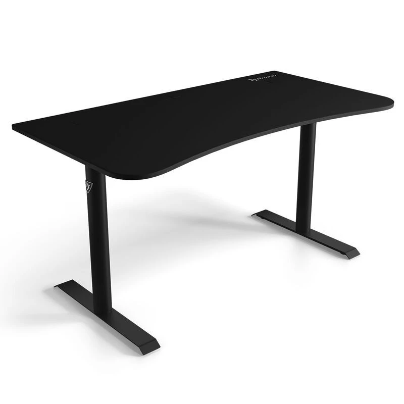 Secretária gaming Arozzi Arena Medium ARENA-MEDIUM-PBK, 140 x 75,5 cm, tapete de microfibra em toda a superfície, Pure Black