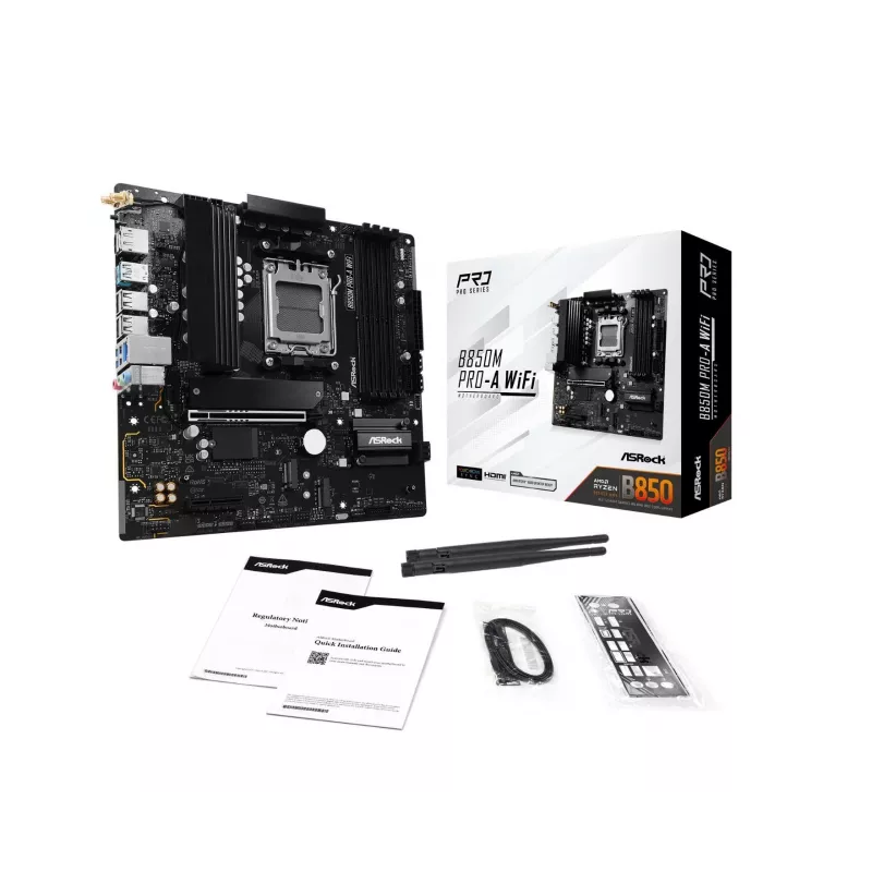 Motherboard ASRock B850M Pro-A WiFi micro ATX – AMD B850, socket AM5, DDR5, 4x DIMM, 256 GB, Wi-Fi, LAN 2,5 Gb