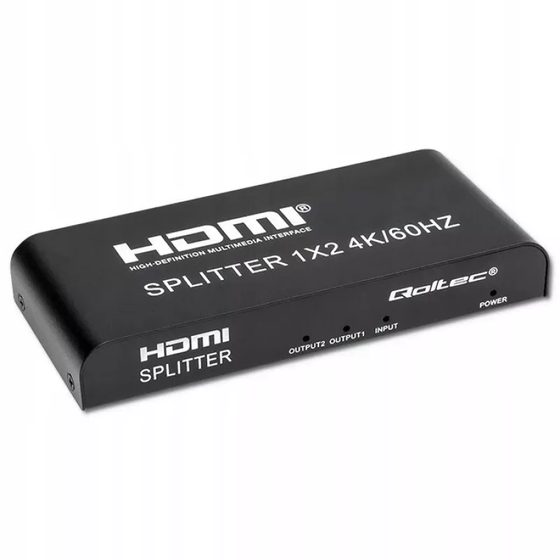 Qoltec 51797 Splitter HDMI ativo 2 x HDMI 4K x 2K | 6 Gb/s | 60 Hz