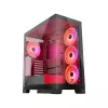 Caixa de PC MODECOM Volcano SPACE APEX ARGB Midi Tower, vidro temperado, USB-C, suporta ATX/microATX/Mini-ITX, GPU até 430 mm, dissipador de CPU até 180 mm