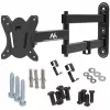 Suporte de parede para TV/monitor Maclean MC-417 totalmente articulado 13-32 30kg máx. VESA 100x100 preto com pintura em pó suporte universal ajustável distância à parede ajustável rotativo inclinável