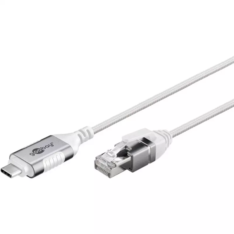 Cabo Ethernet Goobay USB-C 3.1 para RJ45 fino 3 m - liga router, modem ou (74388)