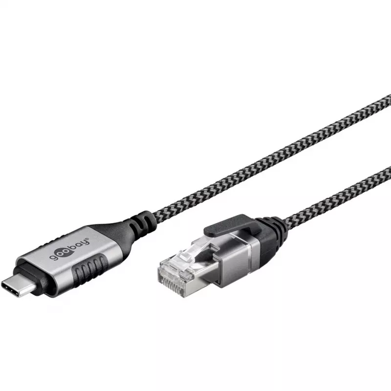 Cabo Ethernet Goobay USB-C 3.1 para RJ45 fino 5 m – liga router, modem ou (74405)