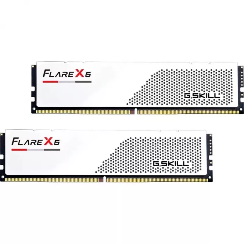 DIMM 64 GB DDR5-6000 (2x 32 GB) dual-kit, memória RAM branca, F5-6000J3636F32GX2-FX5W, Flare X5, INTEL XMP, AMD EXPO