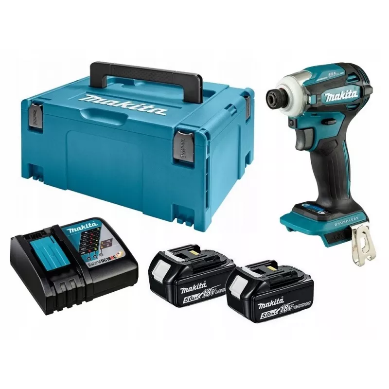 Makita DTD173RTJ aparafusadora de impacto a bateria, 3600 rpm, com baterias, carregador e mala, azul/preto