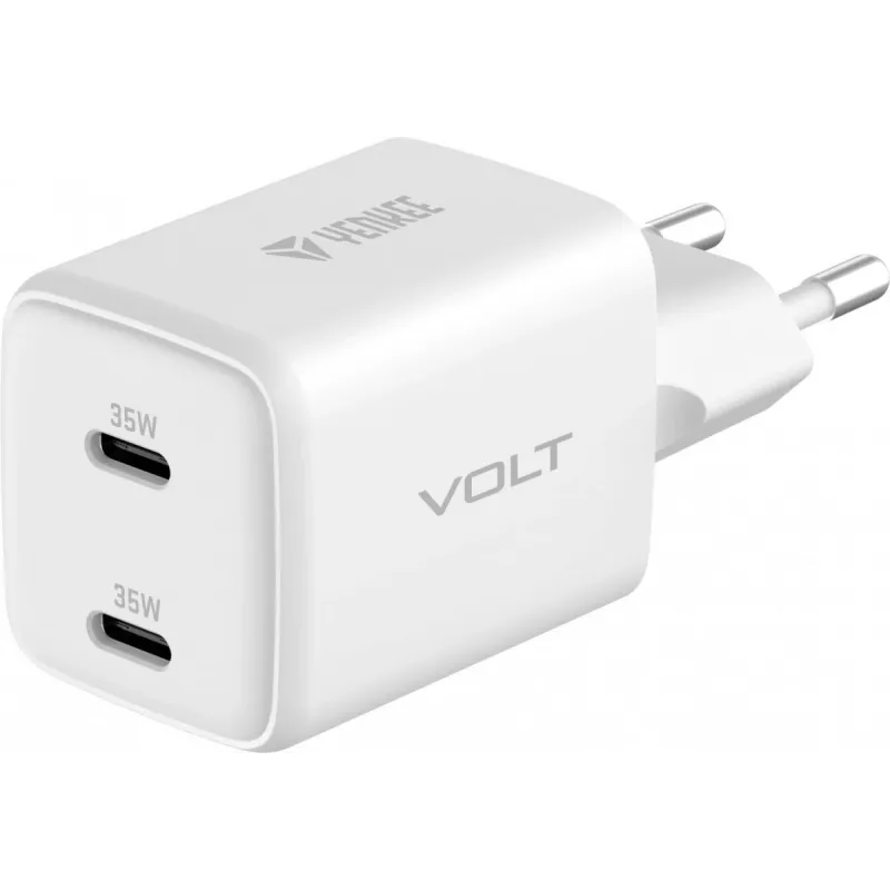 Carregador de parede USB-C YENKEE G35D 2x18W Power Delivery 3.0 3A