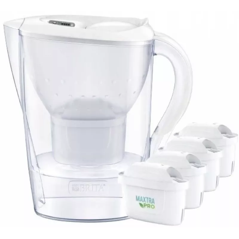 Jarra Brita Marella XL + 4 cartuchos Maxtra (branco)