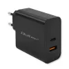 Carregador Qoltec 52381 Super Quick PD | 1xUSB-C | 1xUSB | 90W | 5-20V | 2,4-4,35A | preto
