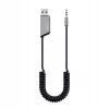 Savio TR-16 transmissor adaptador AUX com função mãos-livres, Bluetooth 5.3, Google Assistant/Siri