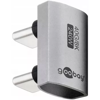 Adaptador/união USB-C Goobay 74446 prateado contactos de níquel/ouro