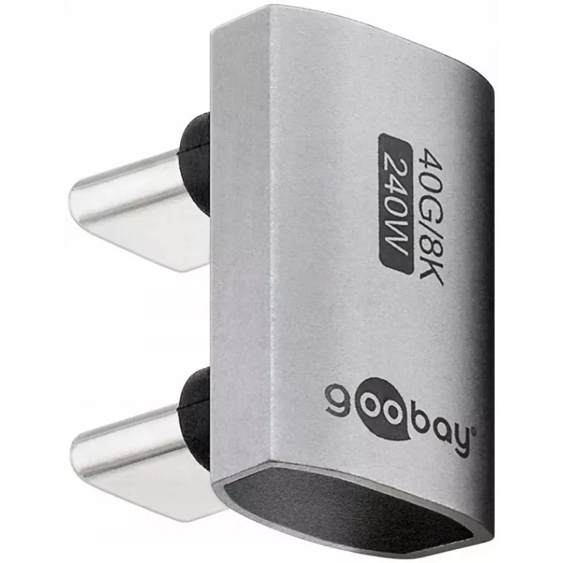 Adaptador/união USB-C Goobay 74446 prateado contactos de níquel/ouro