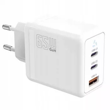 Carregador TB AZTBXUL3USB65WW — 65W USB-C Power Delivery com 2 ligações (1x USB-C, 1x USB-A)