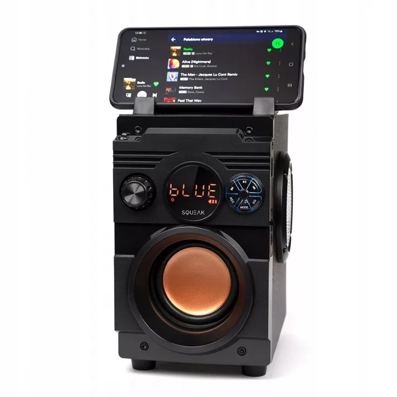 Altifalante Bluetooth 5.1 Squeak Bassblaster, rádio FM, leitor MP3 SQ1001