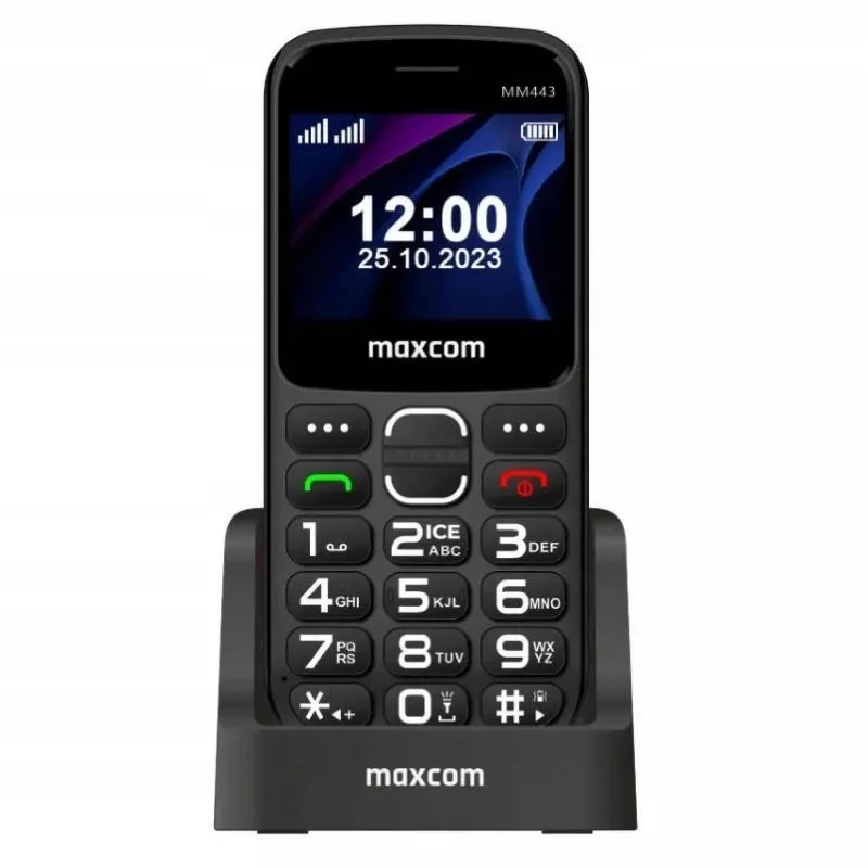 Maxcom Comfort MM443 S com bateria e carregador preto/preto