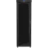 Lanberg FF01-8047-12BL armário rack de chão de 19 polegadas 47U, 800x1000 mm, porta de vidro, LCD, IP20, para montagem, preto