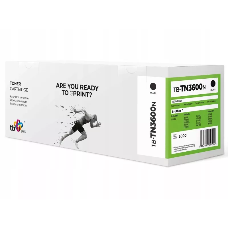 Toner Tb Print Pre Brother TN3600 TB-TN3600N Bk 100 % novo