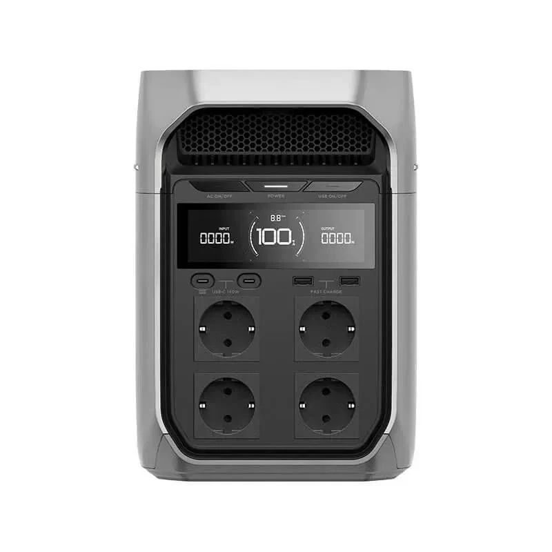 Estação de energia portátil EcoFlow DELTA 3 Plus — LiFePO4 1024 Wh, 1800 W, 4 tomadas AC, 12,5 kg