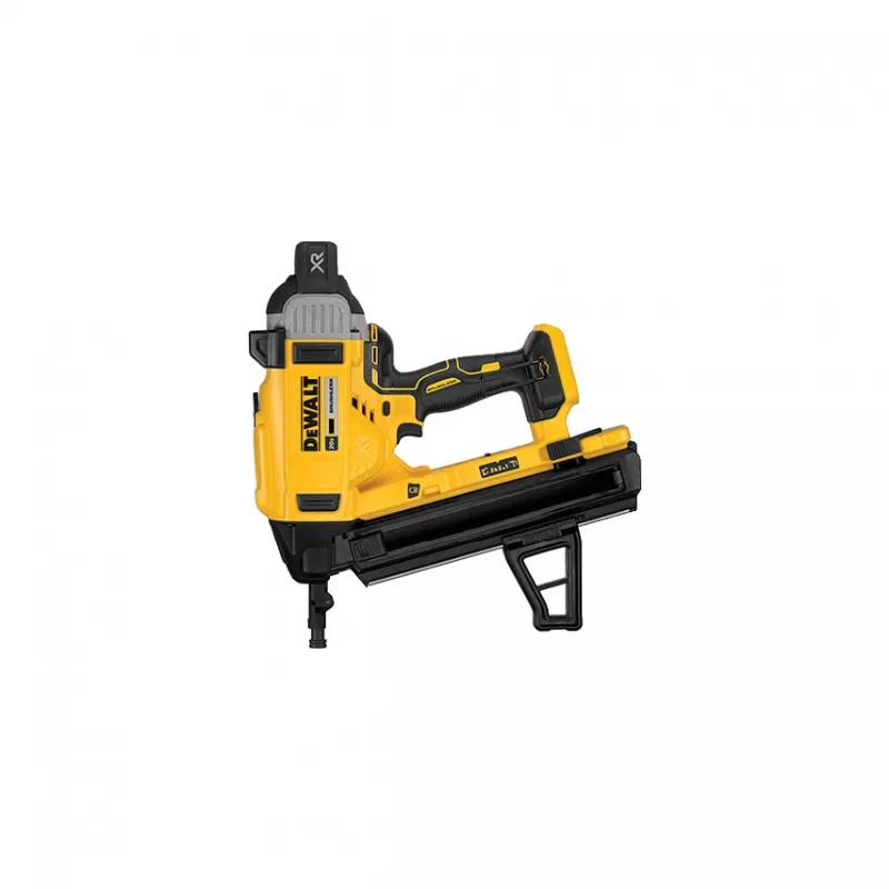 DeWALT DCN890N-XJ XR pregadora sem fios de 18 V para betão, sem escovas, carregador angular, pregos de 13–57 mm, Ø 2,6 mm, sem bateria, preta/amarela