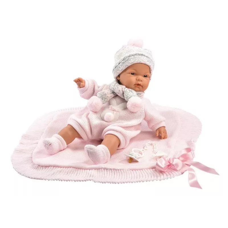 Boneca chorona Llorens 38938 Made of Roses, 38 cm boneca bebé realista