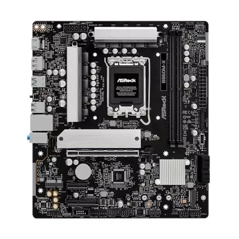 ASRock B860M-X placa-mãe, Intel B860, LGA 1851, micro ATX, DDR5