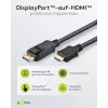 Cabo Adaptador DisplayPort 1.2 para HDMI 1.4 4K @ 30Hz / Cabo HDMI Ultra High Speed / Ficha Dourada para Transmissão de Sinal Perfeita / Portátil