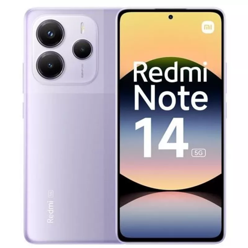 Smartphone Xiaomi Redmi Note 14 5G, 6,67 polegadas OLED, 8 GB RAM, 256 GB, lavanda, 5110 mAh