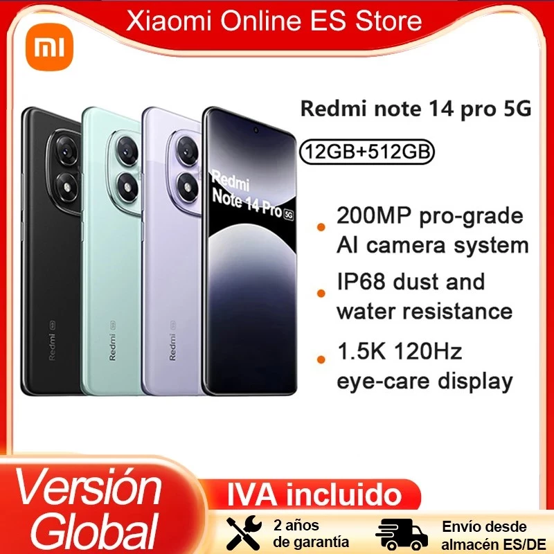 Xiaomi Redmi Note 14 Pro 5G 16,9 cm (6.67) Dual SIM USB Type-C 12/512 GB 5110 mAh preto