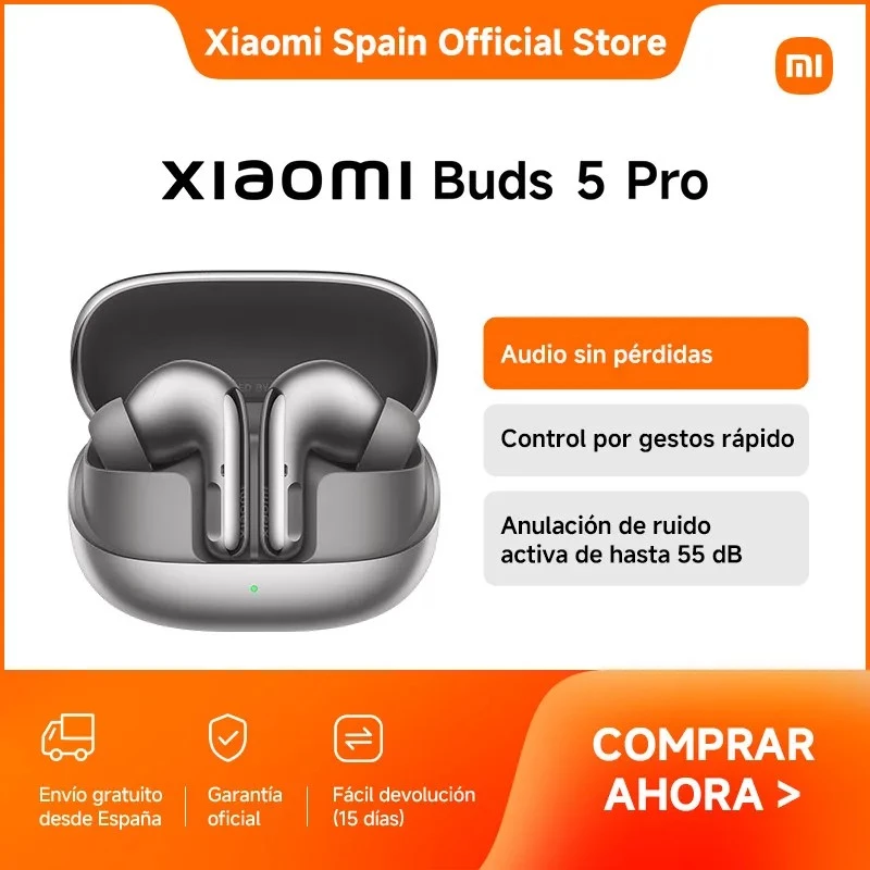 Auscultadores Bluetooth Xiaomi Buds 5 Pro BT Cerâmica Branco