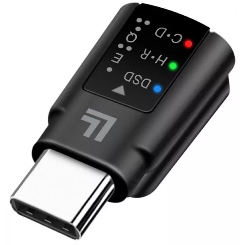 Adaptador de áudio DAC USB-C LogiLink. USB-C/M para 3,5 mm/F. preto