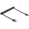 Cabo USB DeLOCK USB 2.0 0,75 m USB A USB C Preto 90368