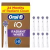 Cabeças de escova originais Oral-B IO Series Radiant branco para branqueamento dentário 8