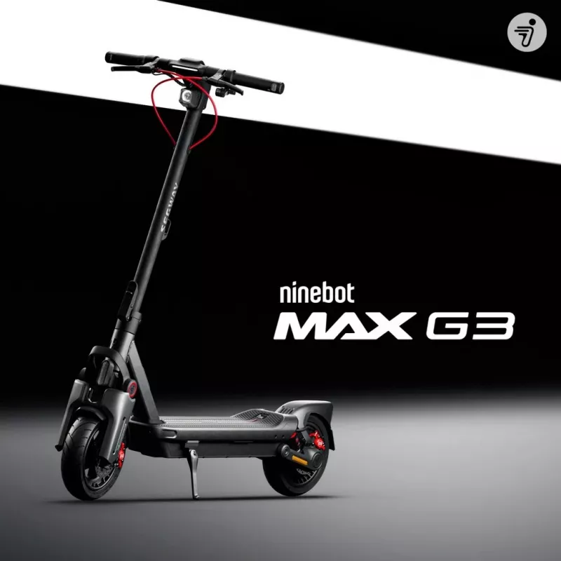 TrotiNet clássico Segway Ninebot MAX G3 D Preto Cinzento Vermelho