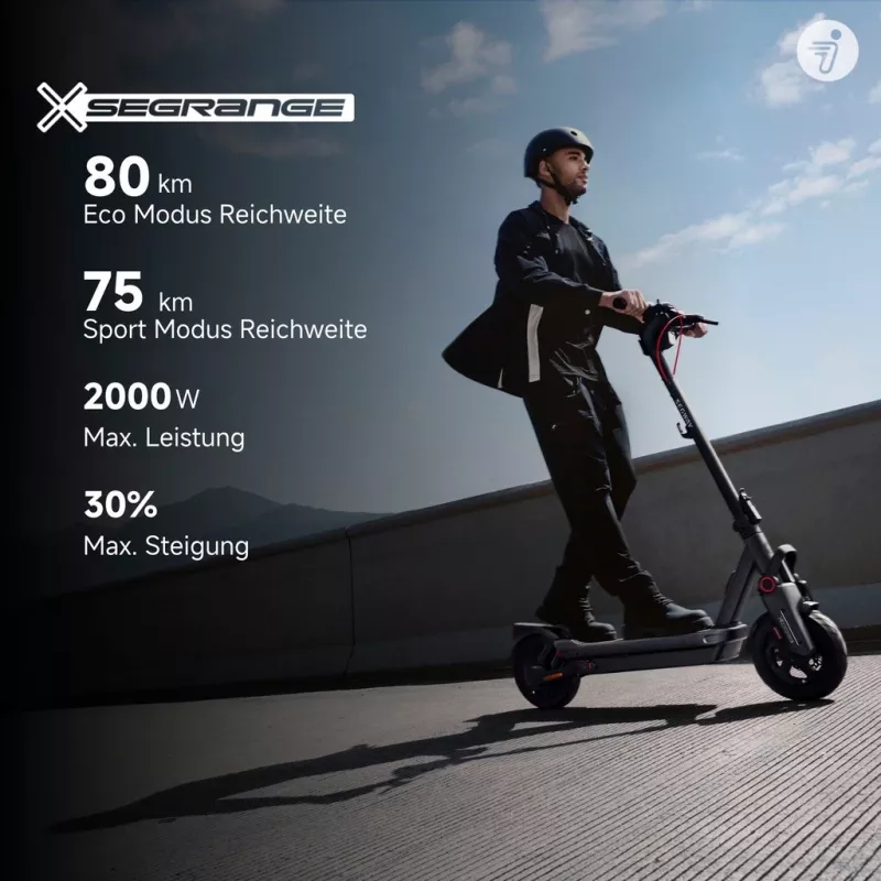 TrotiNet clássico Segway Ninebot MAX G3 D Preto Cinzento Vermelho