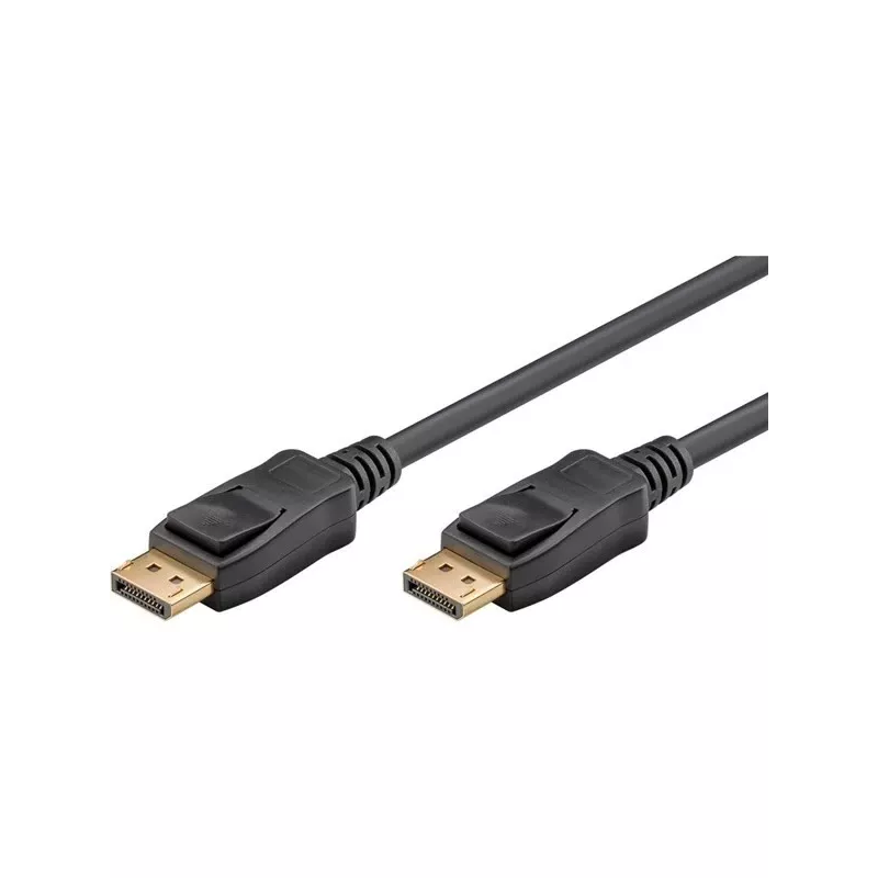 Cabo DisplayPort macho > DisplayPort macho, 8K / 144Hz (preto, 2 metros, 54 Gbit/s, DisplayPort 2.0 / 2.1)